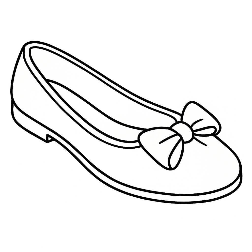 Scarpa ballerina da colorare