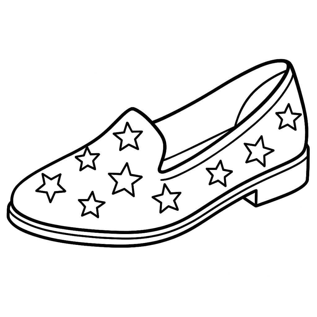 Scarpa con stelle da colorare