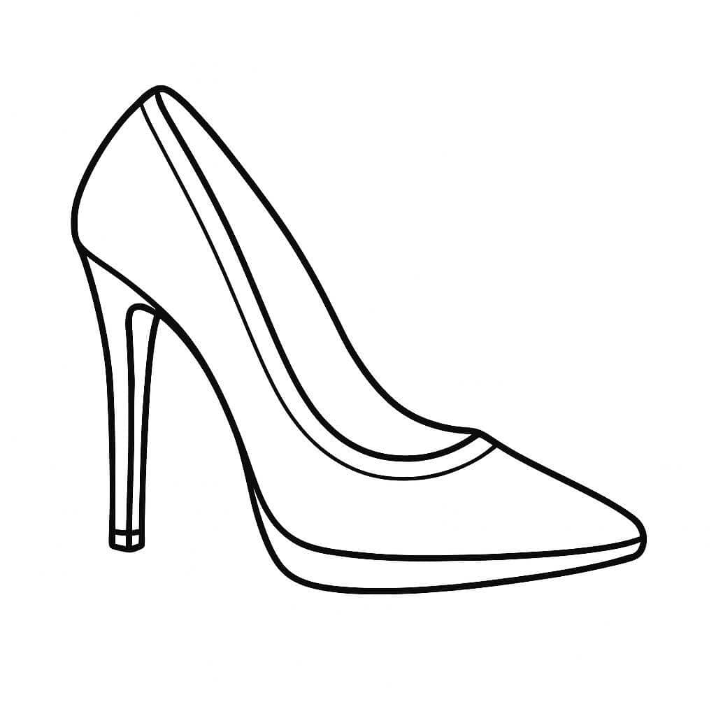 Scarpa da donna con tacco alto da colorare