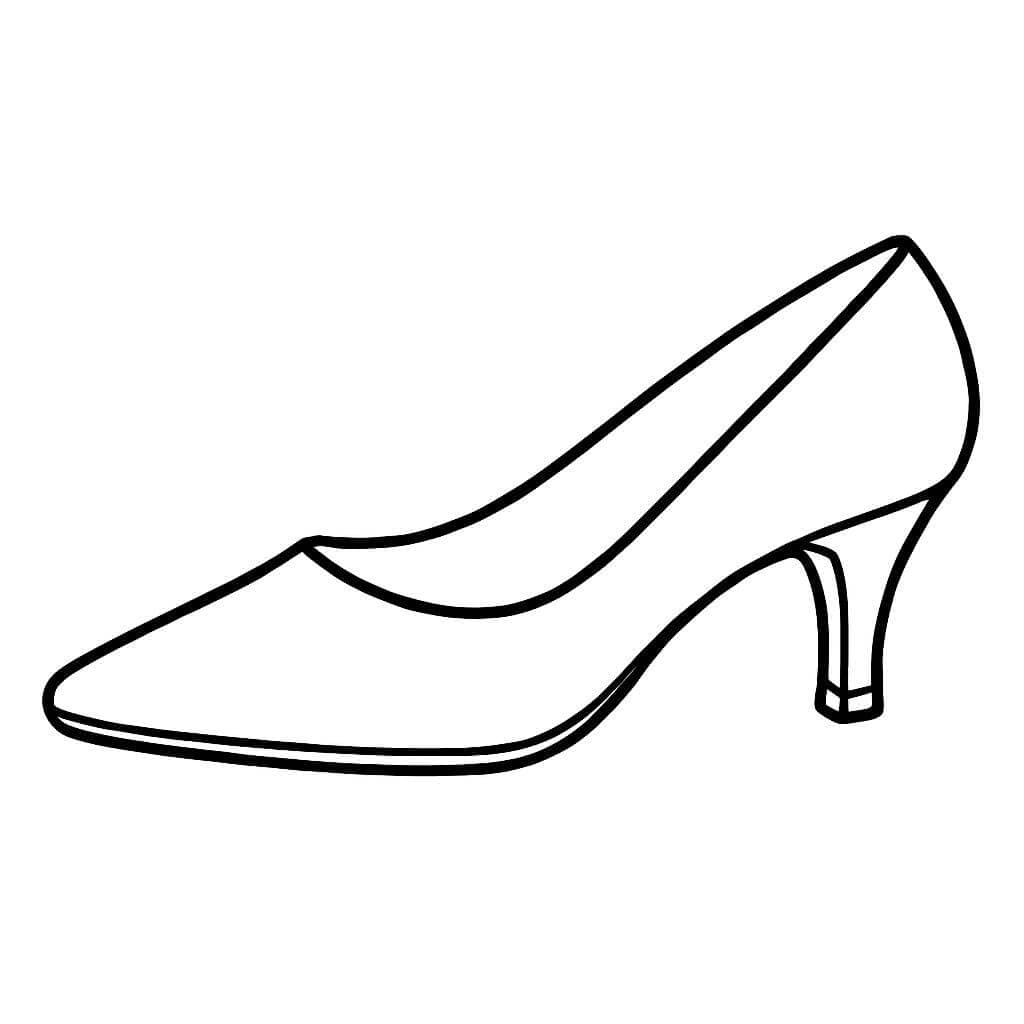 Scarpa da donna con tacco basso da colorare