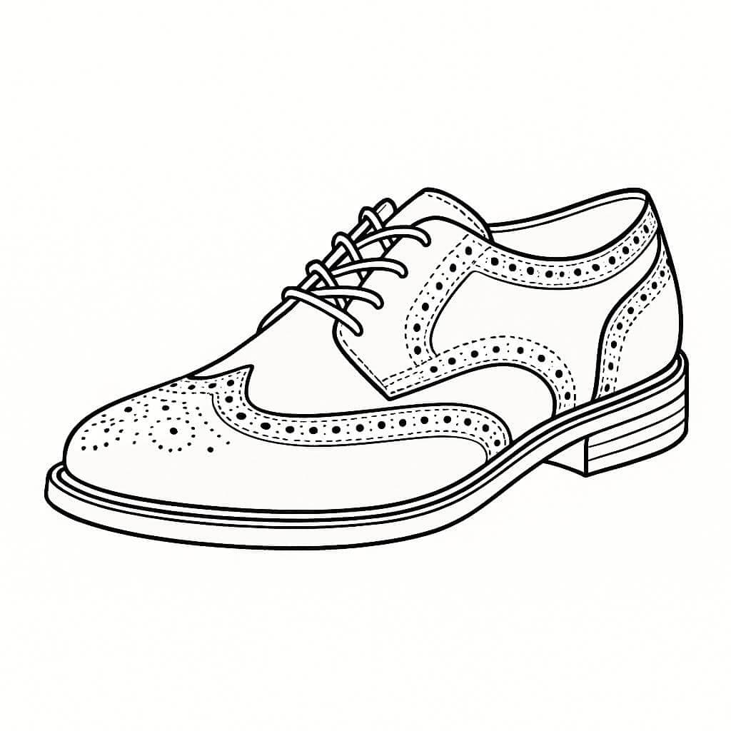 Scarpa Wingtip da uomo da colorare