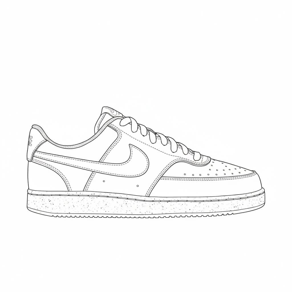 Sneaker Nike Court Vision da Colorare