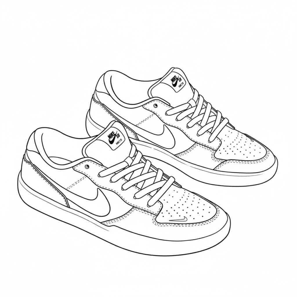 Sneaker Nike SB Skate da Colorare
