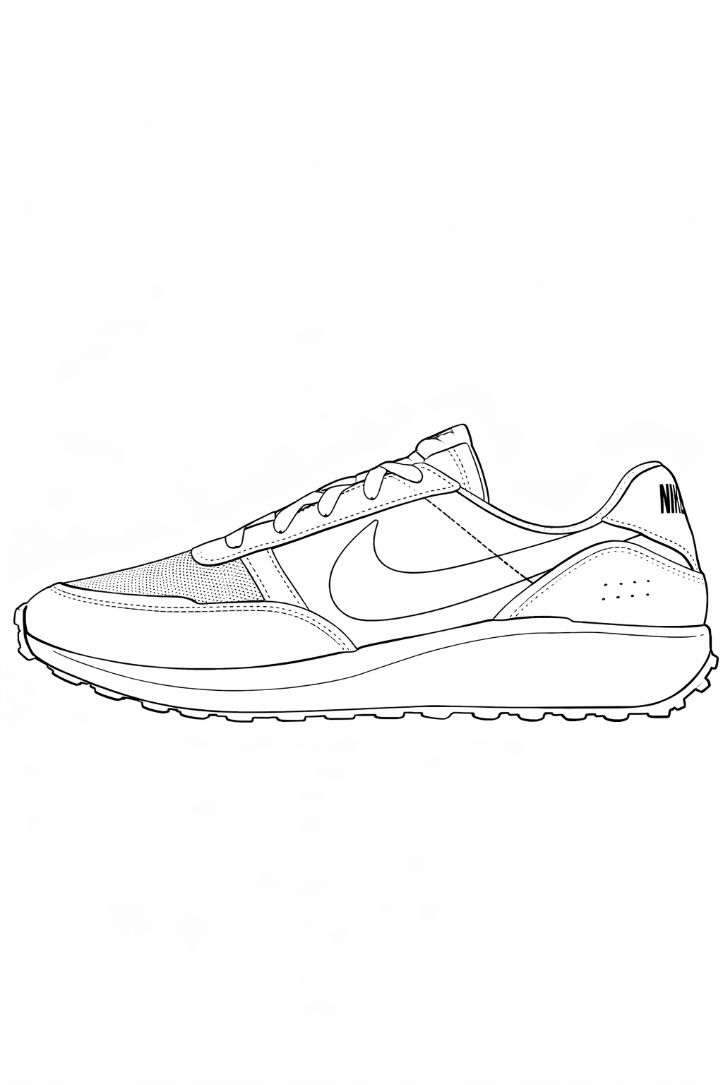 Sneaker Nike Waffle da Colorare