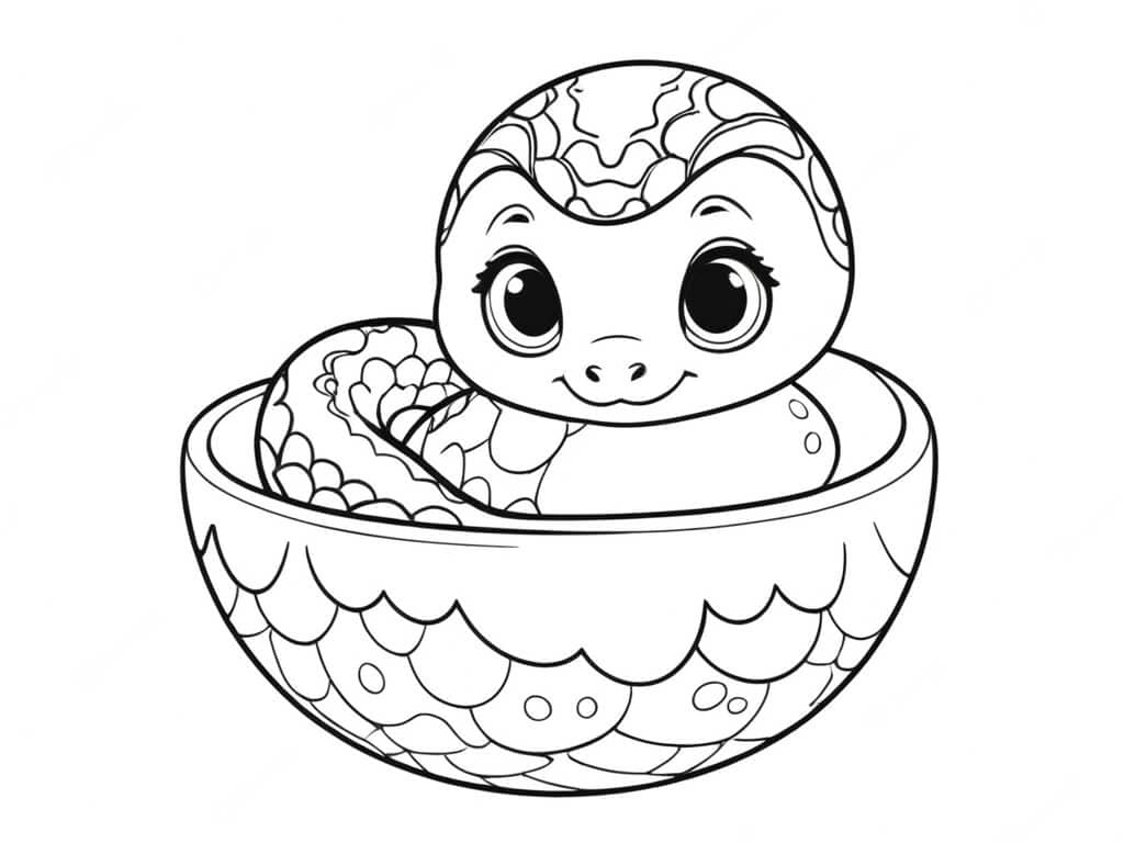 Baby serpente da colorare