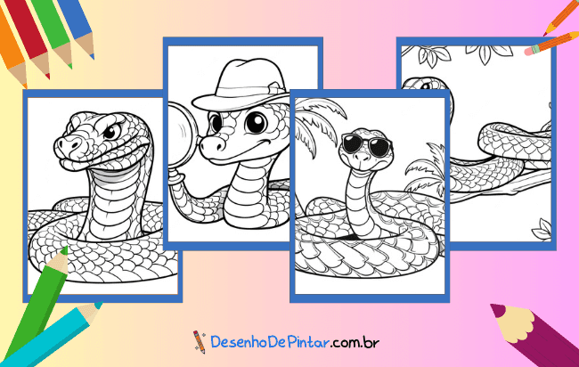 Serpente da colorare