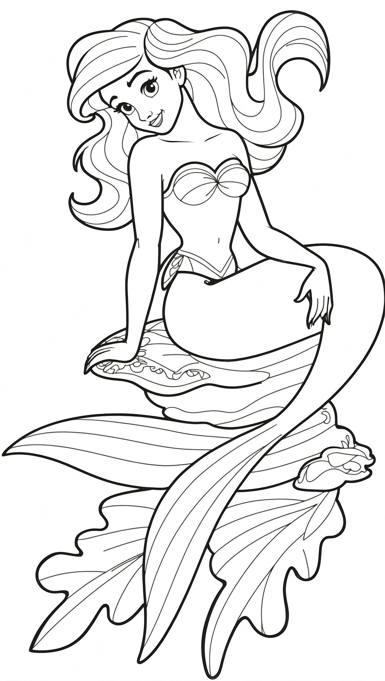 La piccola sirena da colorare