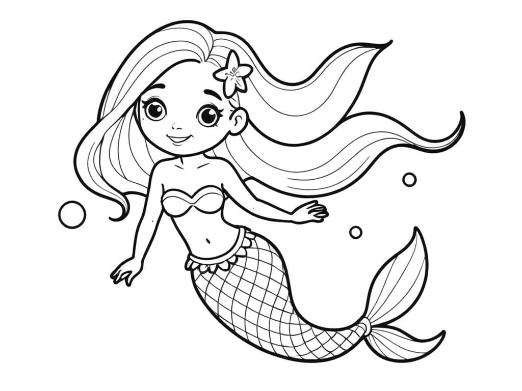 Sirena numero 2 da colorare