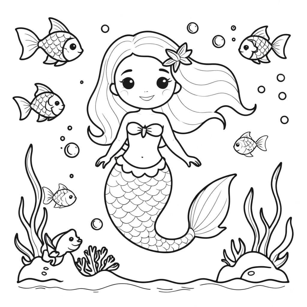 Sirena da colorare e stampare