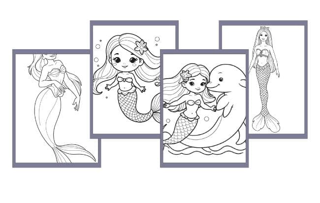 Sirena da colorare