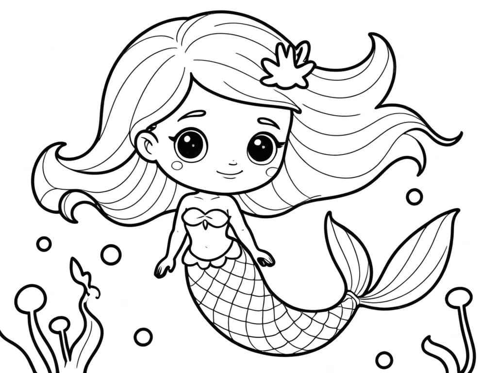 Sirena da colorare