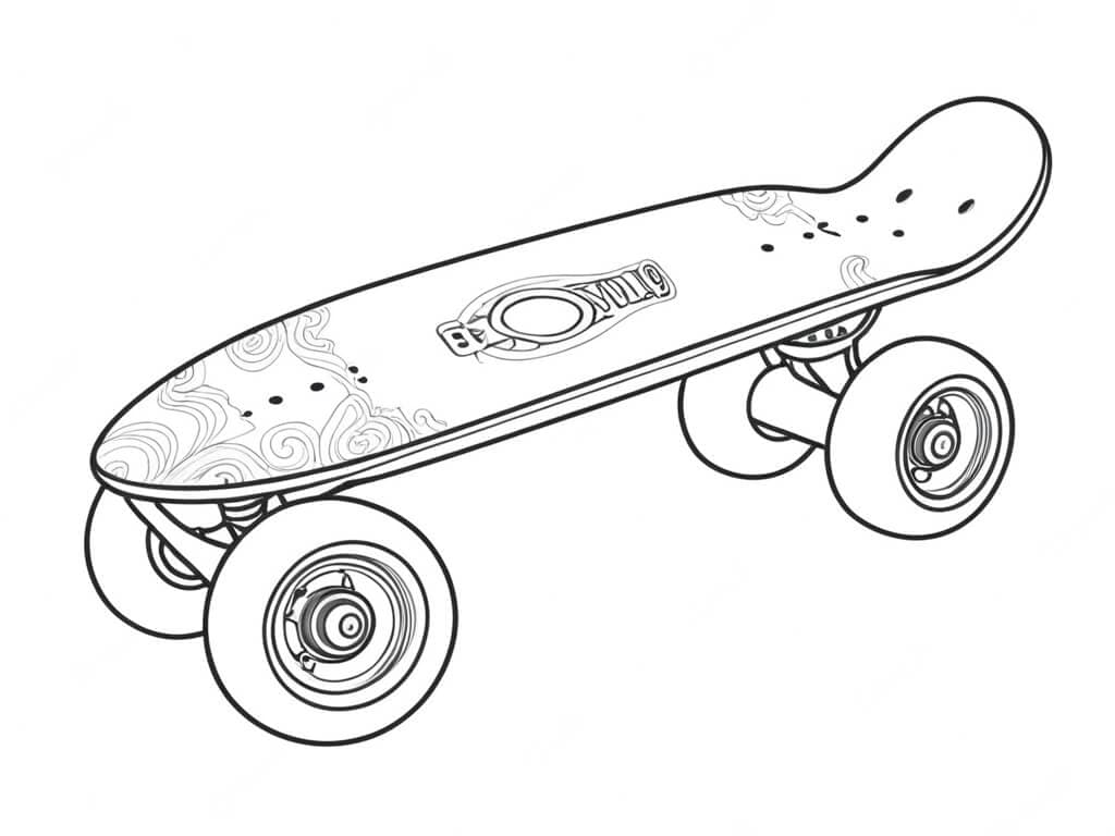 Skateboard con ruote grandi da colorare