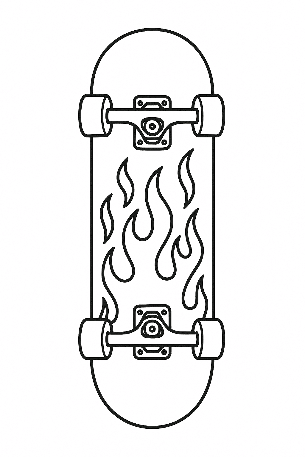 Skateboard cool da colorare