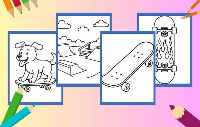 Skateboard da colorare