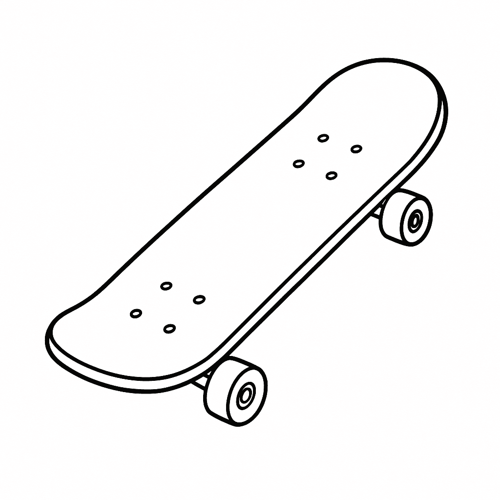 Skateboard da colorare