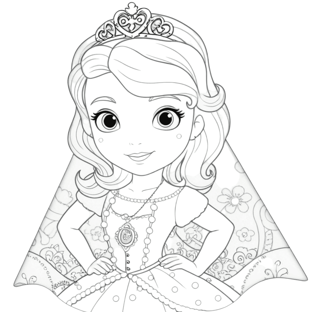Principessa Sofia graziosa da colorare
