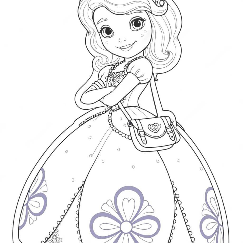 Sofia la Principessa ritratto da colorare
