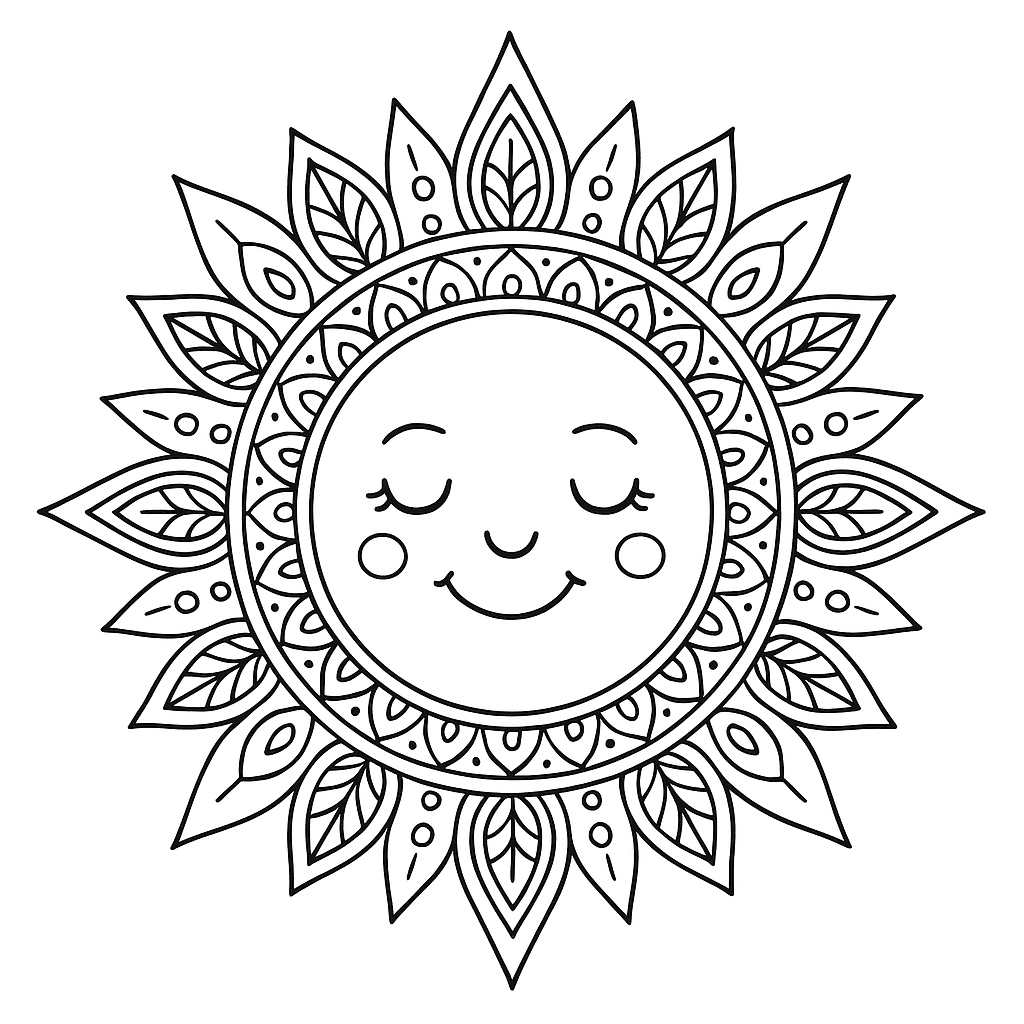 Sole con occhiali da colorare