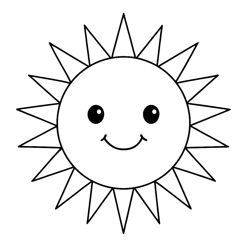 Sole da colorare
