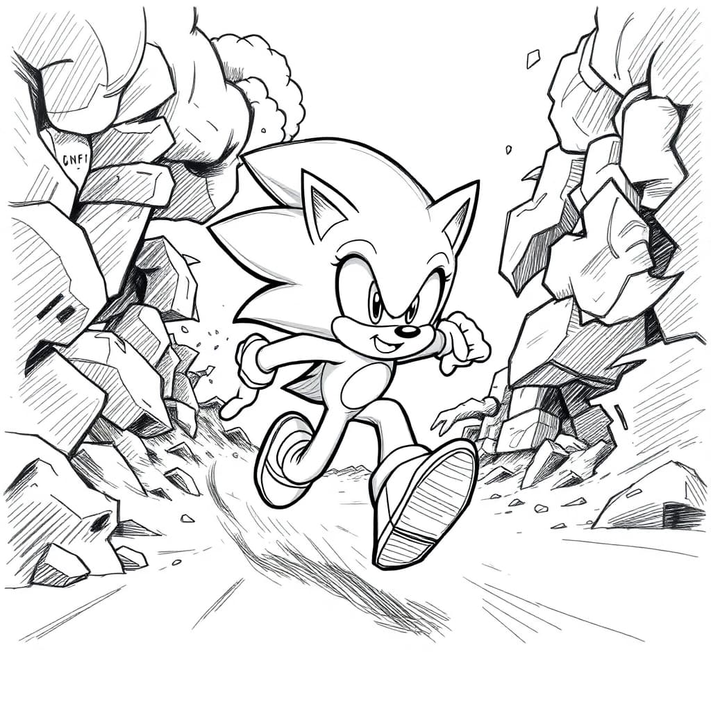 Sonic corre da colorare