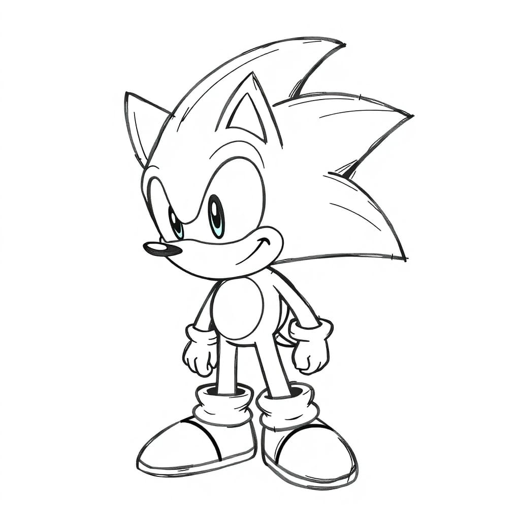 Sonic il riccio da colorare