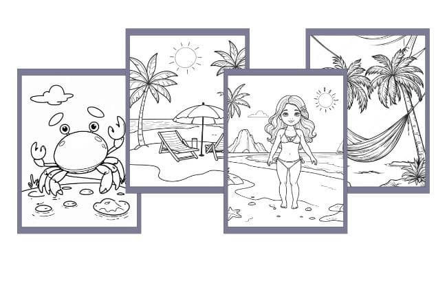 Spiaggia da Colorare