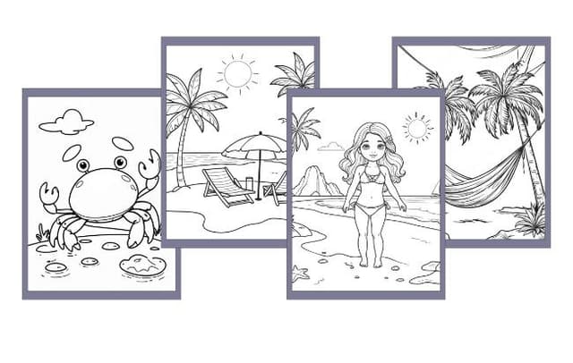 Spiaggia da Colorare