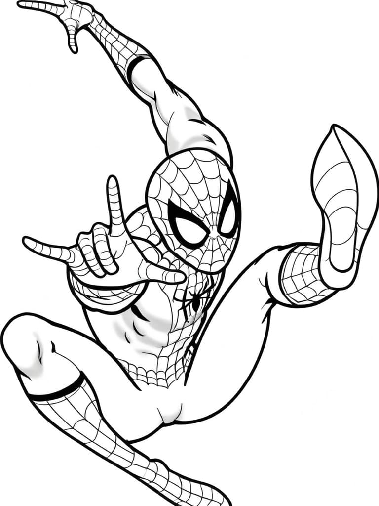 Spider-Man da colorare con fantasia