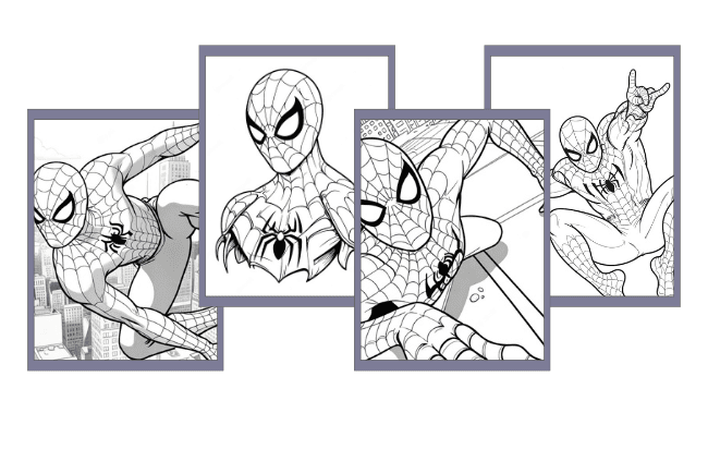 Spiderman da colorare