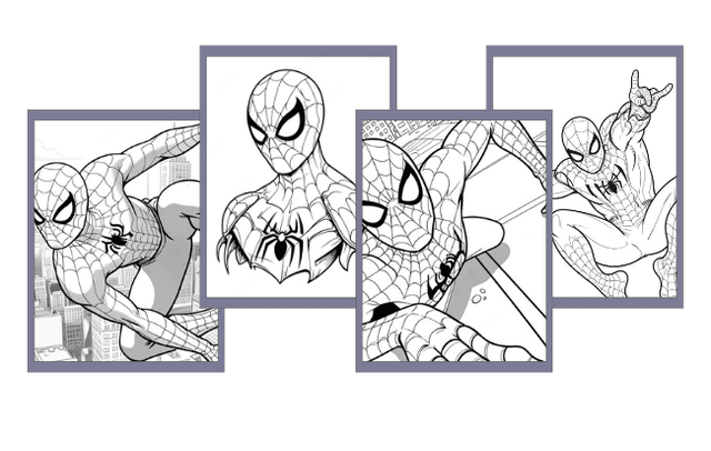 Spiderman da colorare