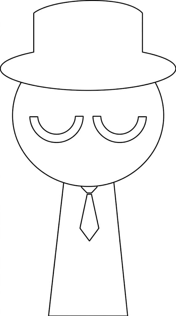 Mr. Black da colorare