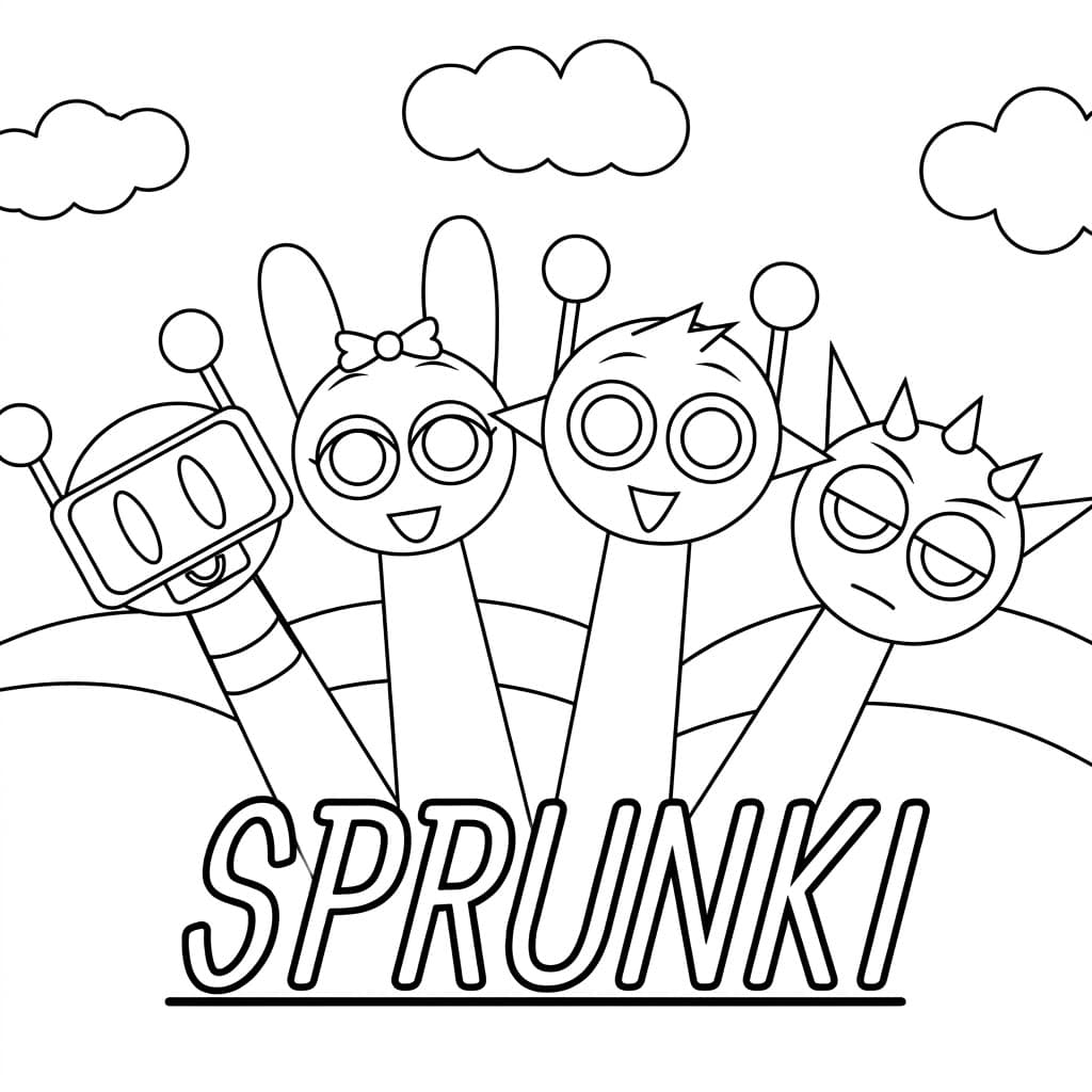 Sprunki da colorare