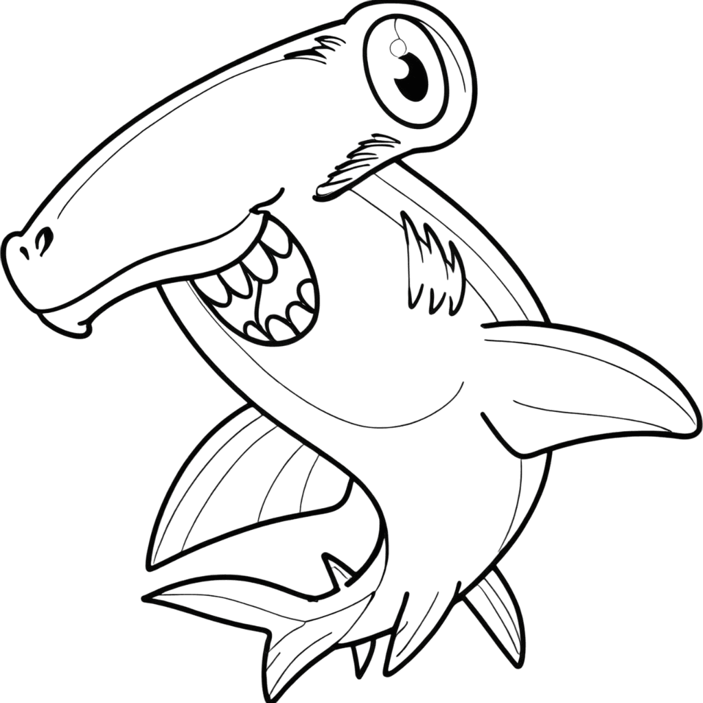 Squalo martello da colorare