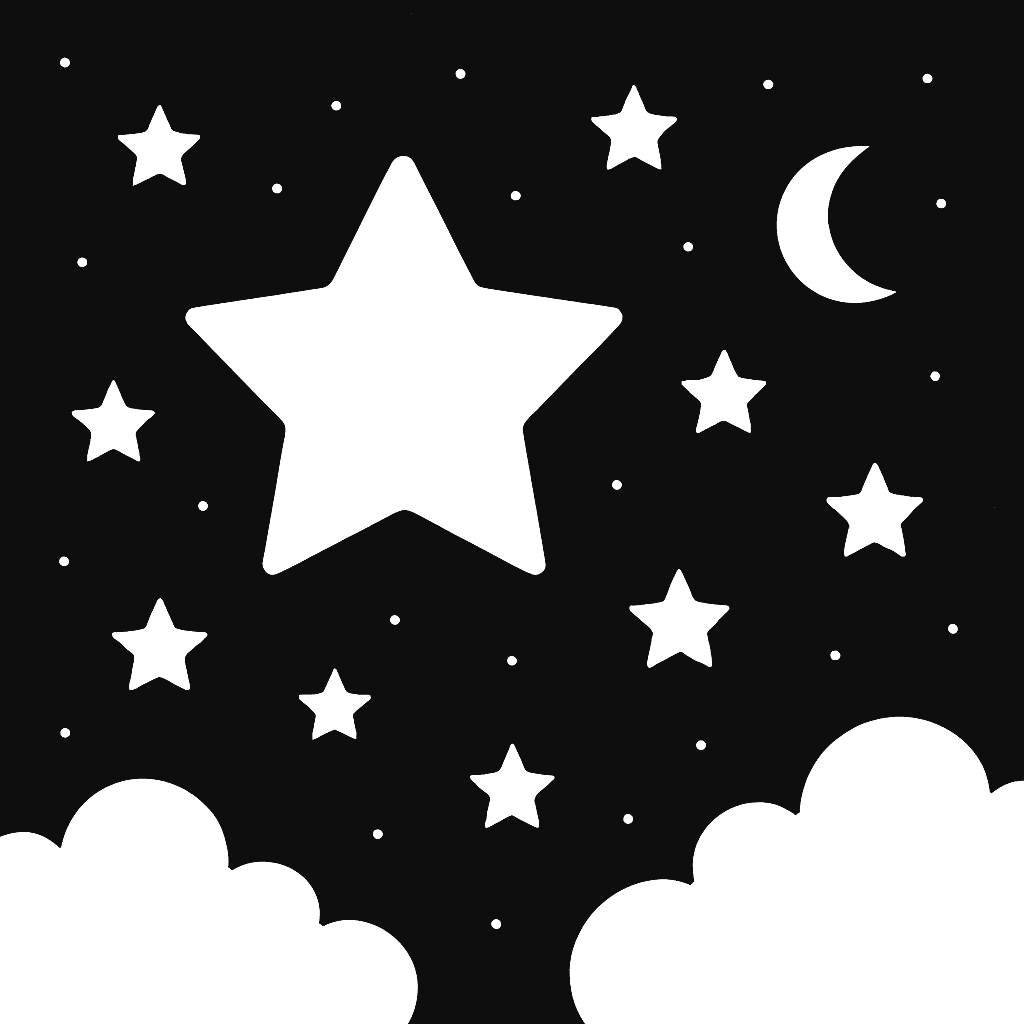 Notte stellata da colorare