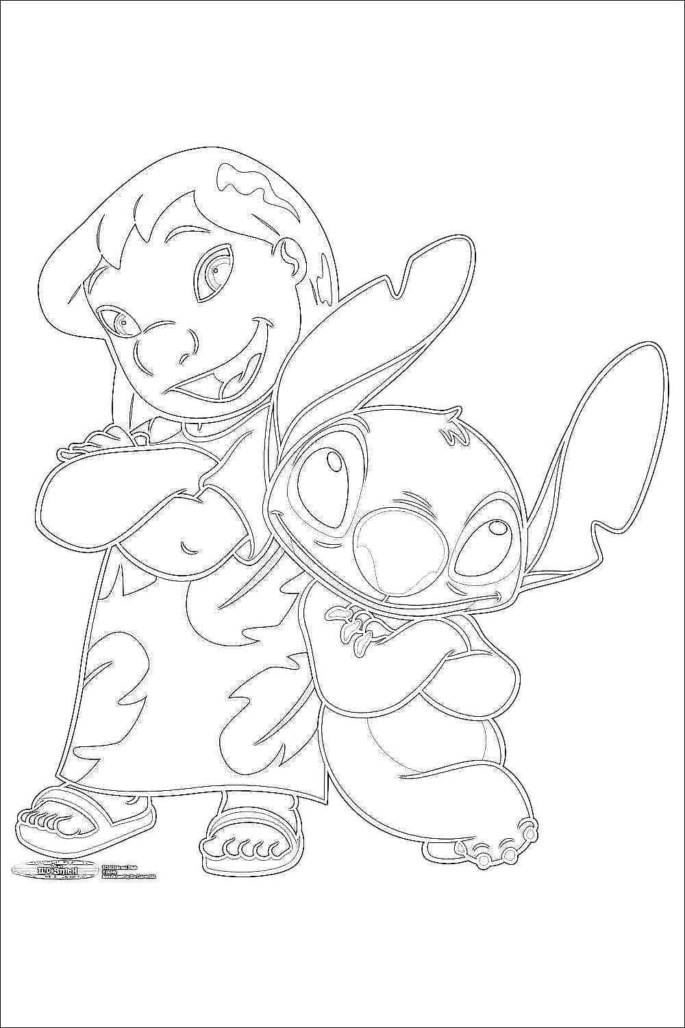 Lilo e Stitch da colorare