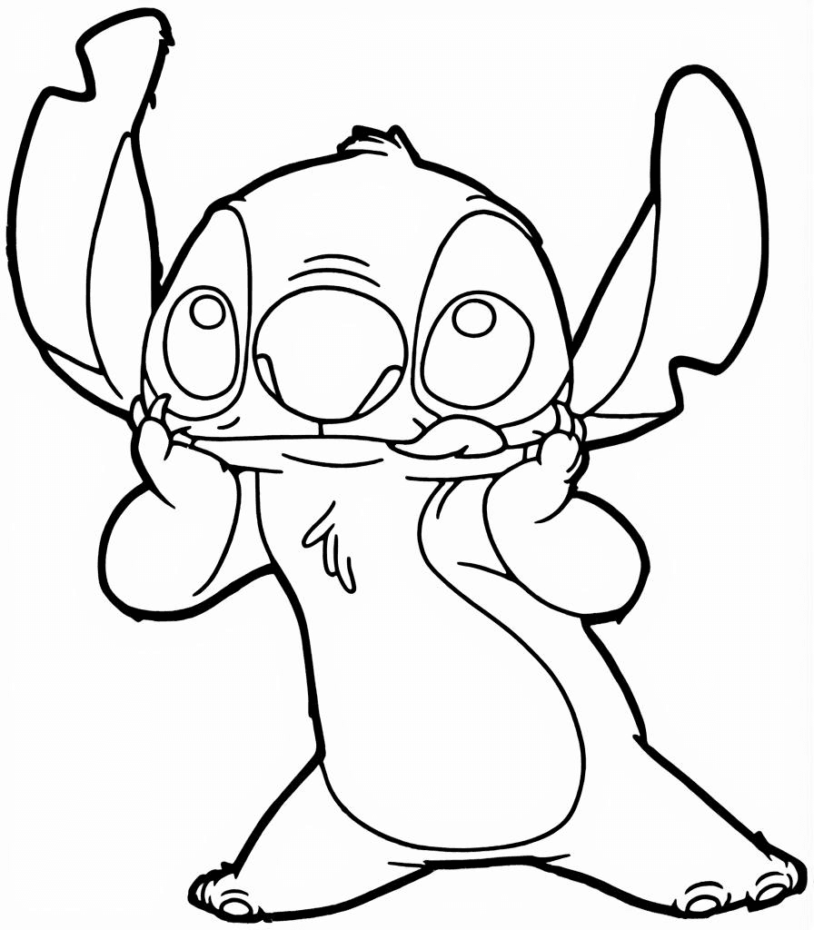 Stitch affamato da colorare
