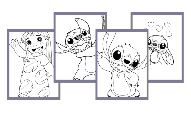 Stitch da colorare
