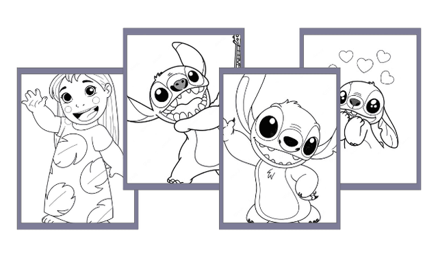 Stitch da colorare