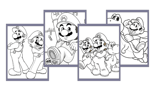 Super Mario da colorare