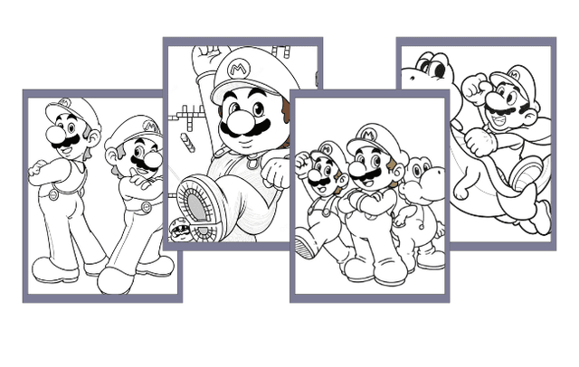 Super Mario da colorare