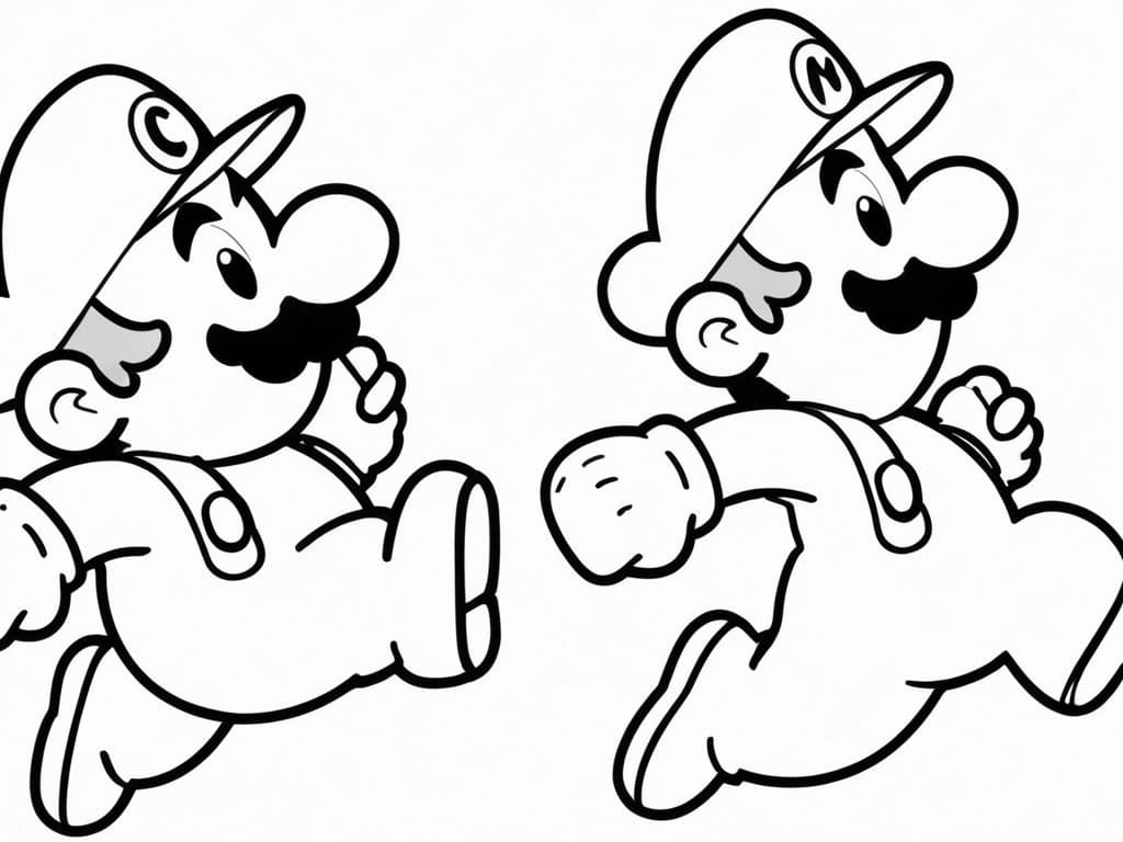 Super Mario e Luigi da colorare