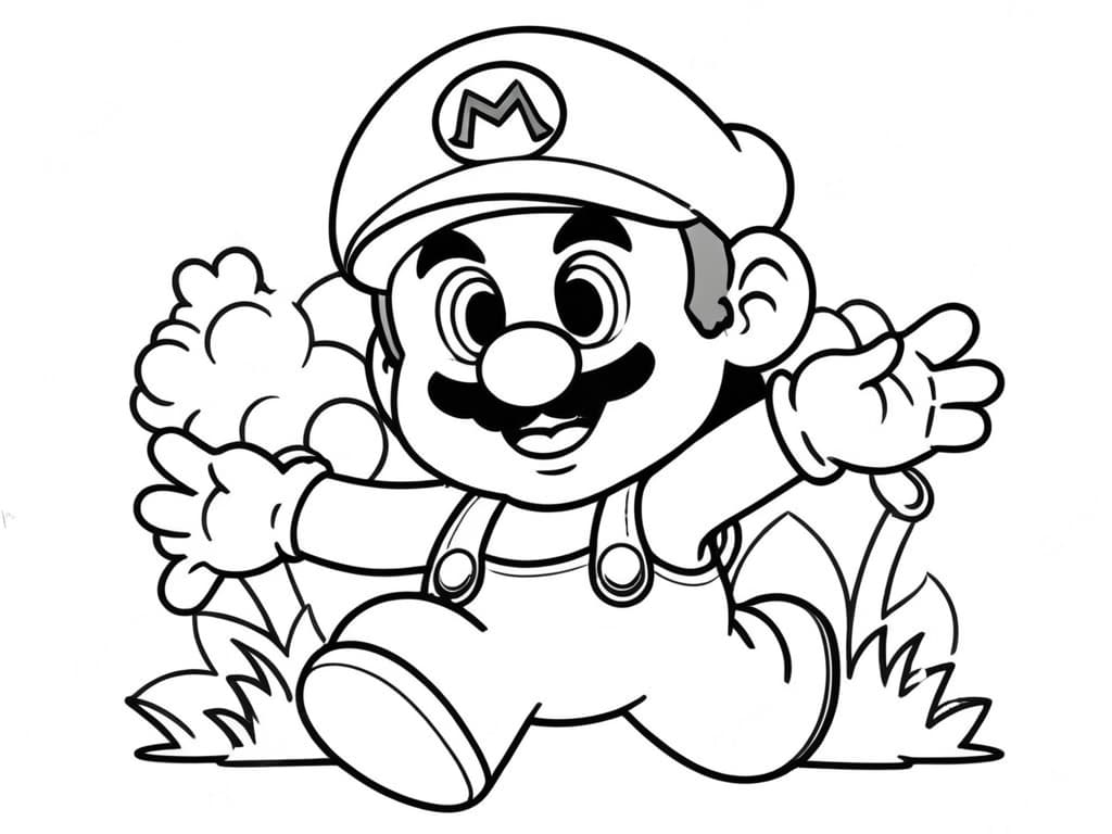 Super Mario per bambini da colorare
