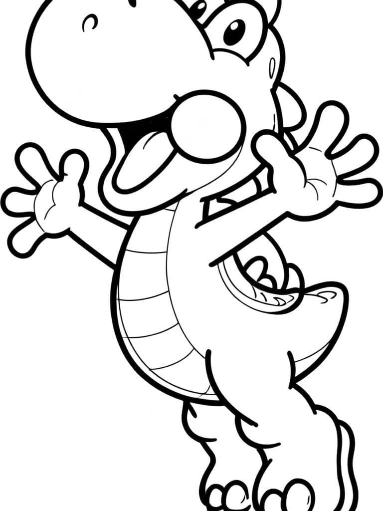 Yoshi felice da colorare