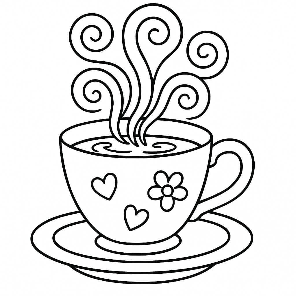 Tazza con bollicine da colorare
