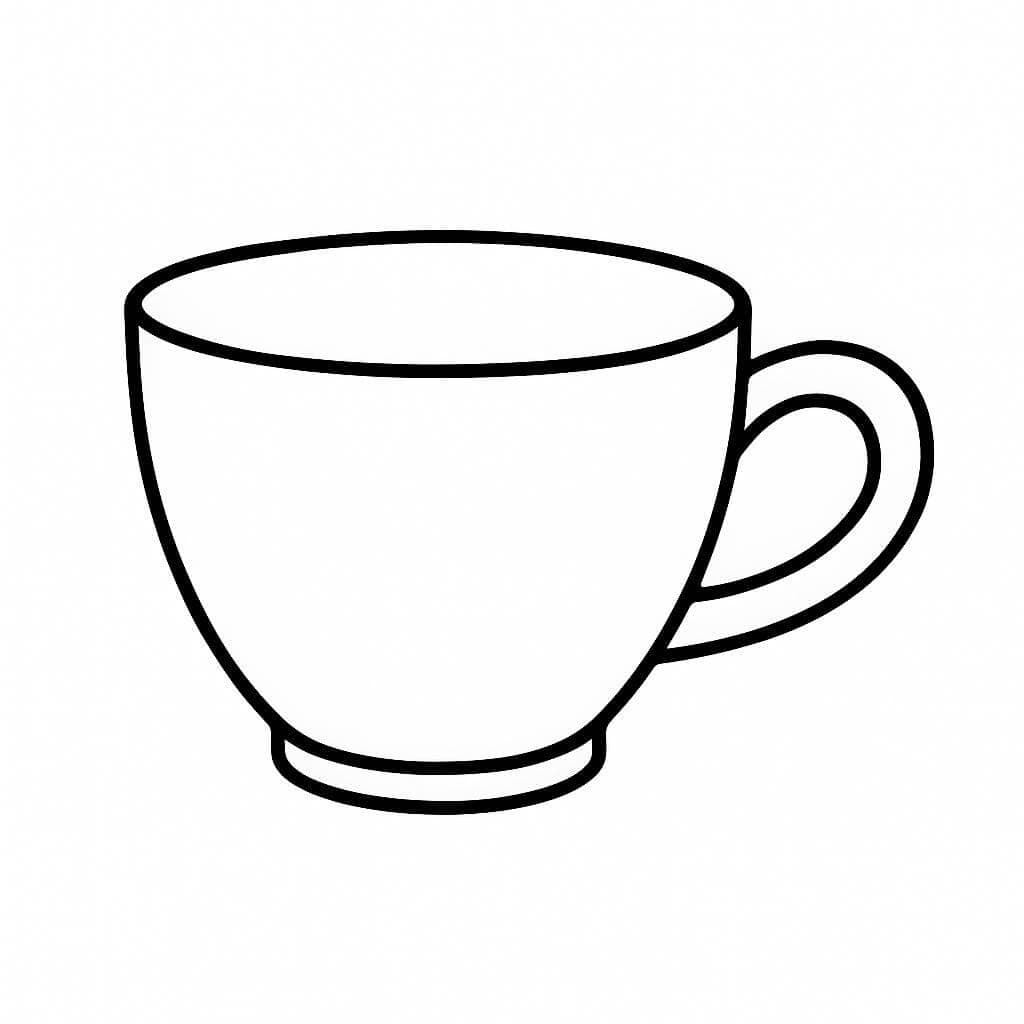 Tazza semplice da colorare