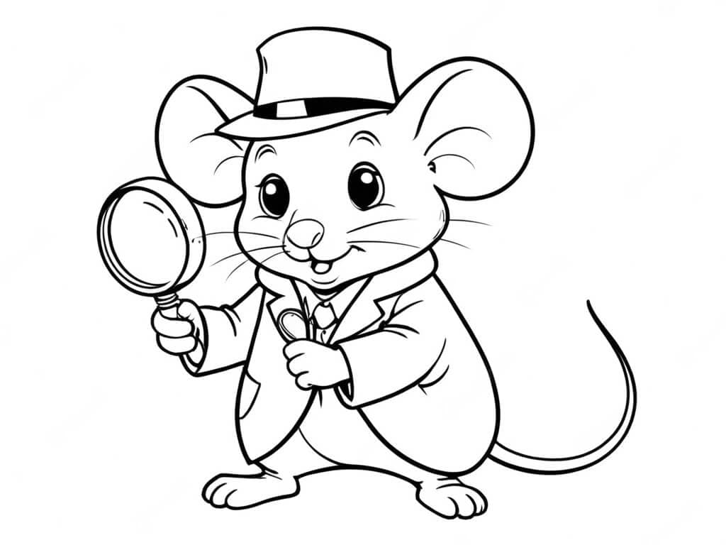 Topo detective da colorare