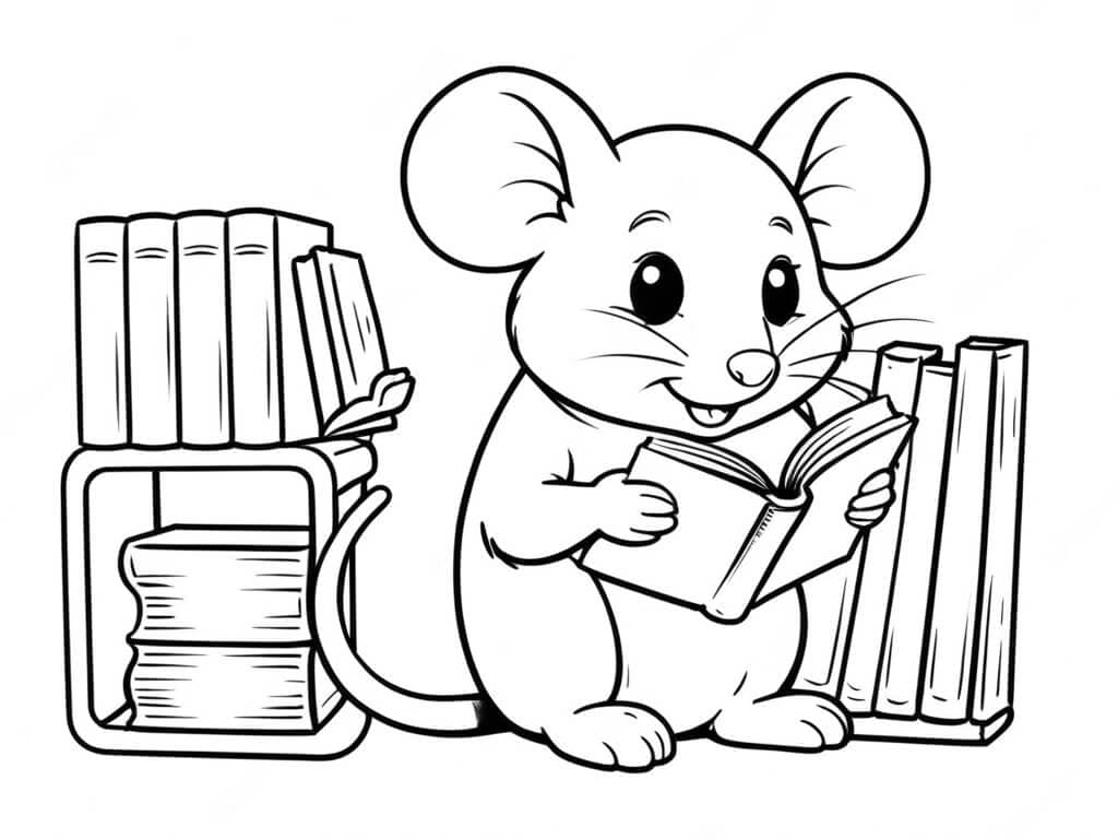Topo legge libri da colorare