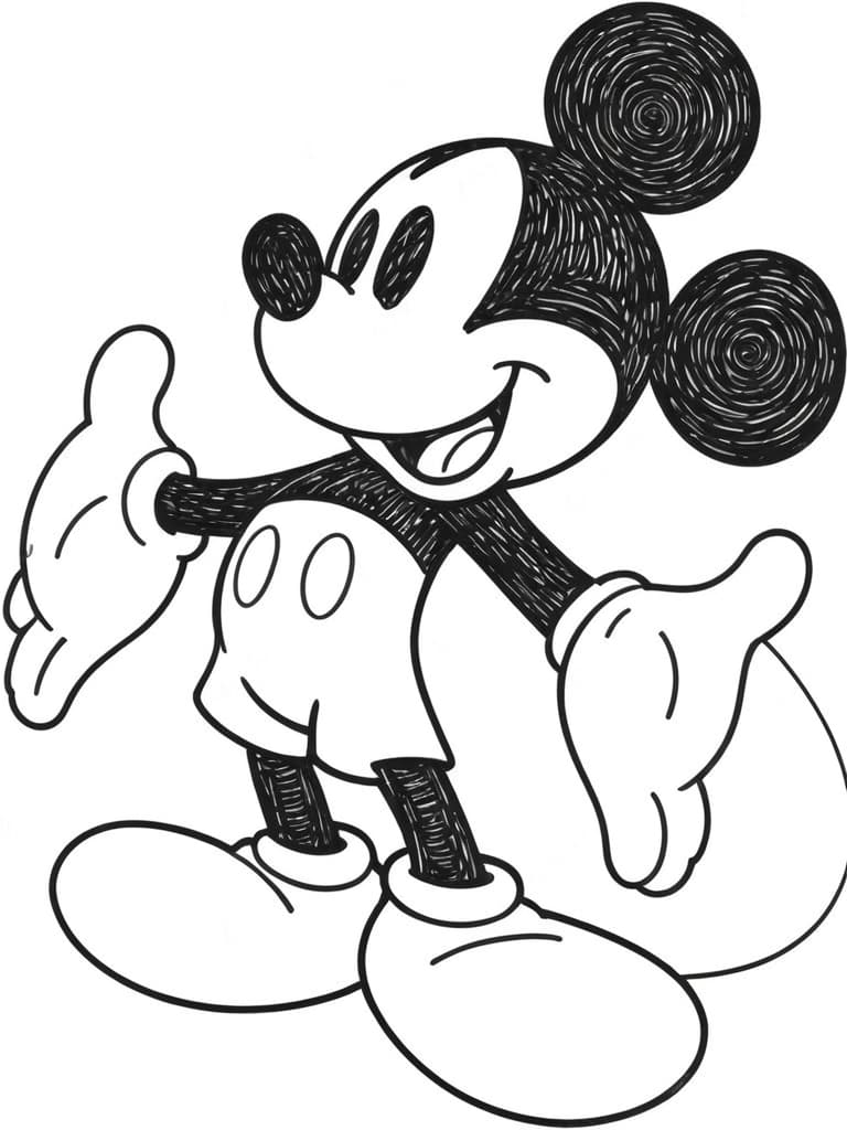 Topolino cool da colorare