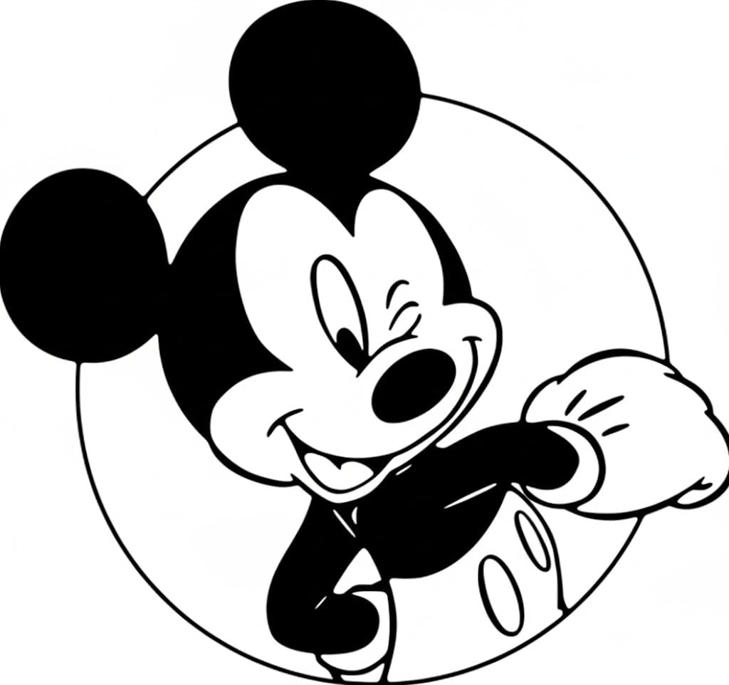 Topolino divertente da colorare