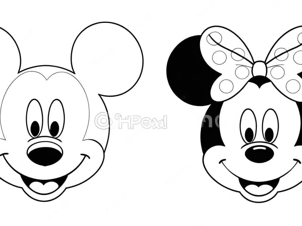 Topolino e Minnie da colorare